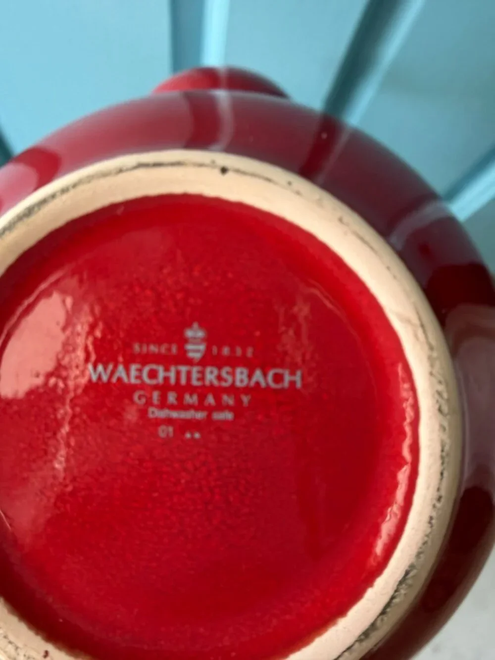 Vintage Waechtersbach Teapot in Desired Cherry Red Color- Germany 1990s.
